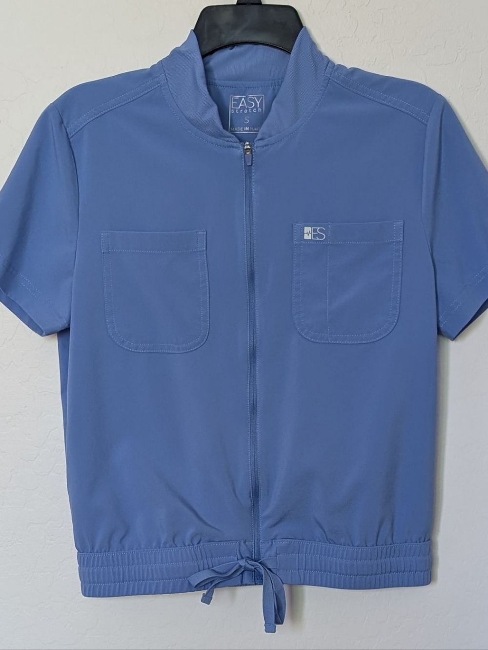 Uniform Advantage Easy Stretch Nike Ciel Blue Short Sleeve Scrub Top SZ S